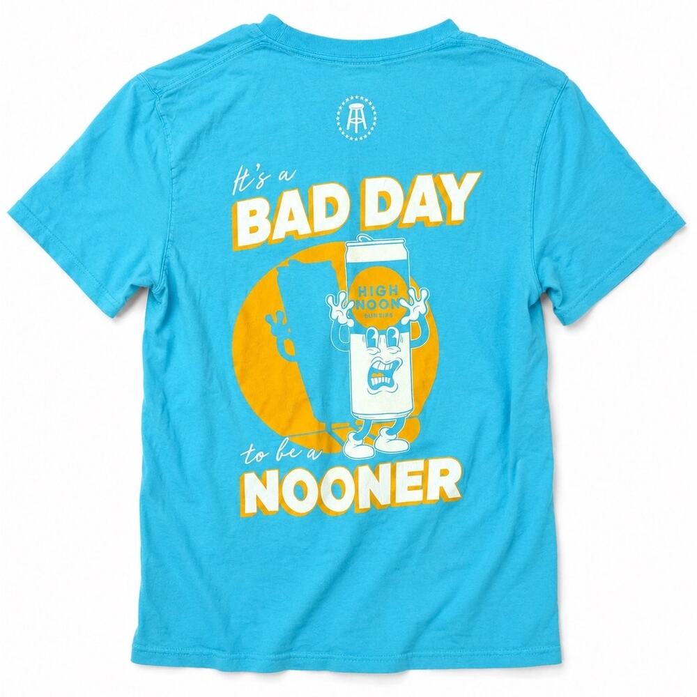 Comfort Colors “Nooners” Graphic Tee – Blue High Noon Beer Shirt Size Small